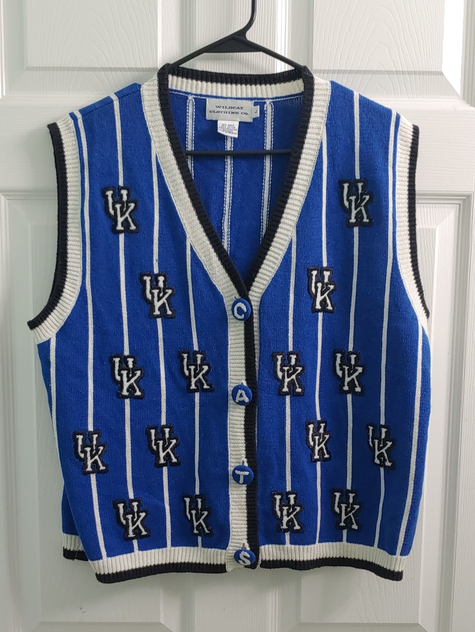 Vintage Uk Knit Sweater Vest University Of Kentucky Womens Size L